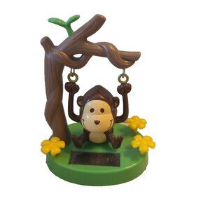 Solar Powered SWINGING MONKEY Sun Light Dancer Toy Swing